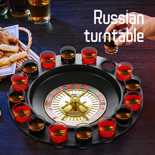 Get the Party Rolling: 16-Shot Russian Roulette Drinking Game Set