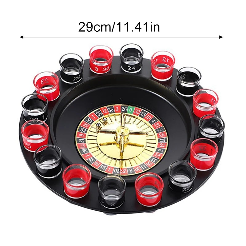 Get the Party Rolling: 16-Shot Russian Roulette Drinking Game Set