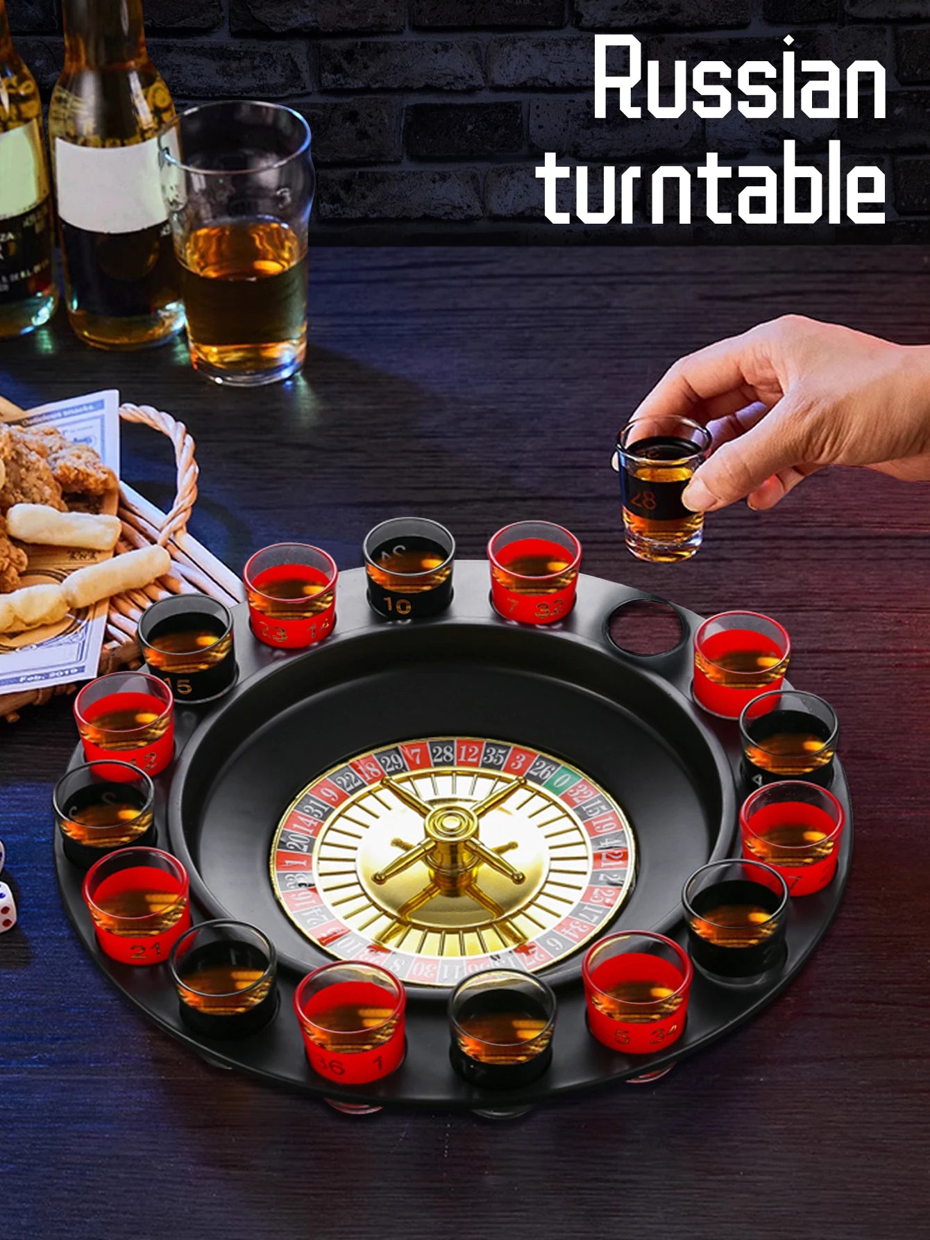 Get the Party Rolling: 16-Shot Russian Roulette Drinking Game Set