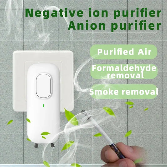 Mini Anion Air Purifier – Compact Plug-In for Odor Removal in Homes, Bathrooms, Bedrooms, and Pet Areas