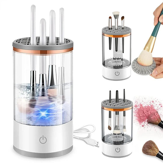 Sparkling Clean Brushes: USB 3-in-1 Electric Makeup Brush Cleaner