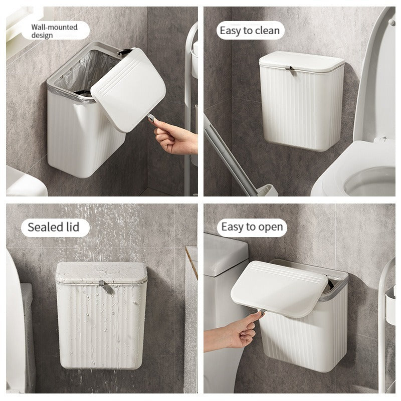 Wall-mounted Trash Can, Household Kitchen Waste Storage Bin