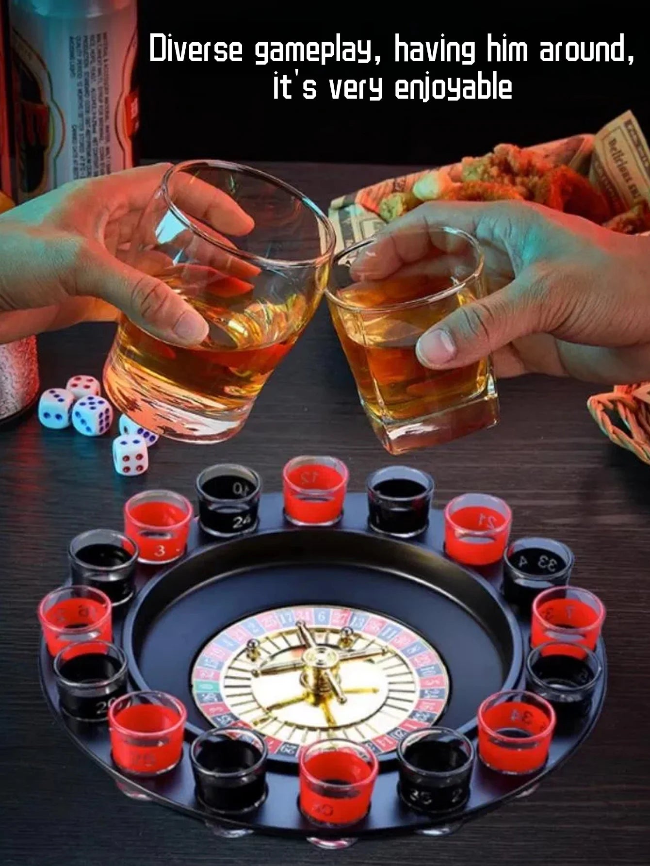 Get the Party Rolling: 16-Shot Russian Roulette Drinking Game Set