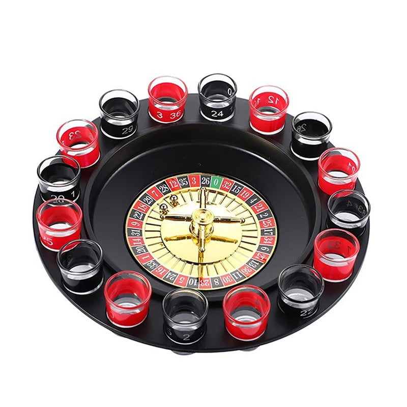 Get the Party Rolling: 16-Shot Russian Roulette Drinking Game Set